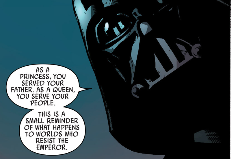 From Darth Vader Annual #1, by Kieron Gillen, Leinil Yu, Jerry Alanguilan, Joe Caramagna, and Jason Keith